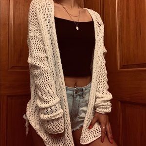 White Hollister Cardigan